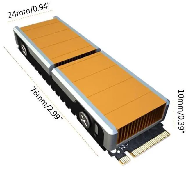 Main image of Q80  M.2 SSD Heatsink Cooler 2280 Solid State Hard Drive Radiator NGFF M2 NVME Copper Fins HDD Cooling Thermal Pad 401 W/mk