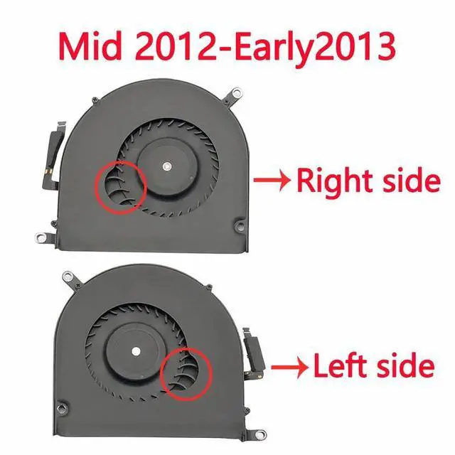Alt view image 4 of 6 - Late2013-2015 L R  Original For MacBook Pro Retina 15" A1398 Cooling Fan Cooler 2012 2013 2014 2015 Year