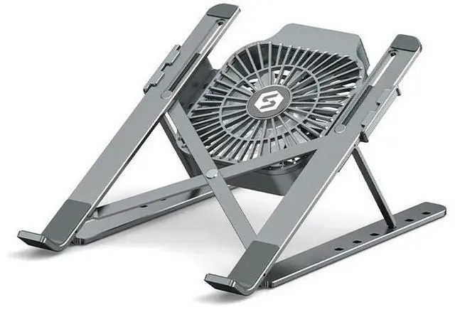 Main image of with 2 fans  Laptop Cooler Base Stand Foldable Laptop Cooling Pad Portable Height Adjustable Notebook Stand for 11-17.3 InchCool Fans