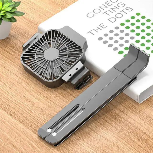 Alt view image 4 of 7 - grey silver  Removable Laptop Cooler Foldable Convenient Aluminum Alloy Stand Suitable for 11-17 Inch Gaming Office Laptop Air Cooling Stand