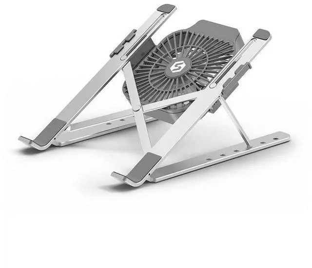 Main image of grey  Removable Laptop Cooler Foldable Convenient Aluminum Alloy Stand Suitable for 11-17 Inch Gaming Office Laptop Air Cooling Stand