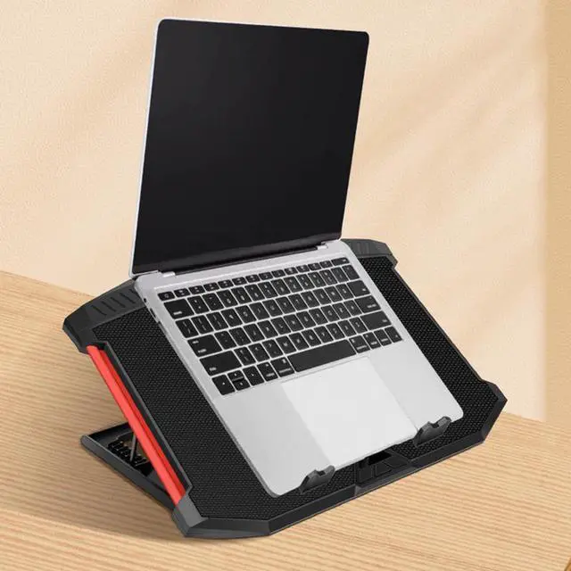 Alt view image 3 of 7 - COOLCOLD K40 RGB Laptop Cooler 6-fan Cooling Stand Mute Design with Adjustable Wind Speed Stand Height Colorful Light Effect