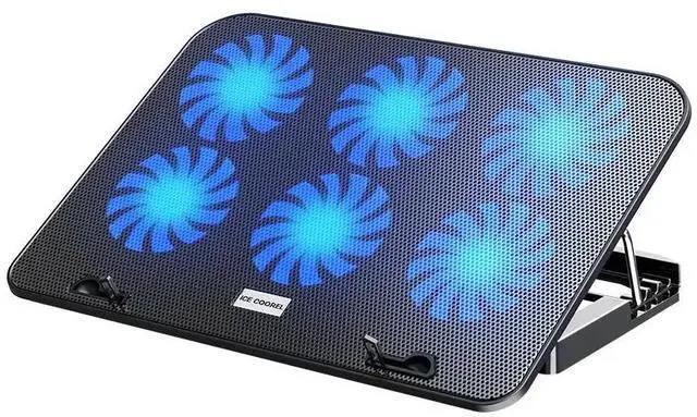 Alt view image 6 of 6 - Blue PLUS  Core Ice-A9 Laptop Radiator Laptop Inch Cooling Base Silent Exhaust Cooling Bracket