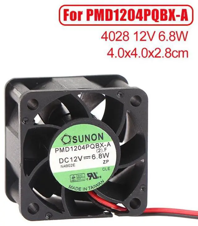 Alt view image 3 of 7 - 2pin  For Sunon PMD1204PQBX-A 4CM 40MM 4028 12V 6.8W High- Speed Server Cooling Fan 40*40*28MM