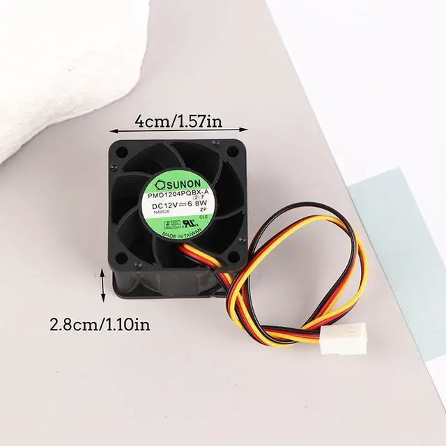 Alt view image 7 of 7 - 2pin  For Sunon PMD1204PQBX-A 4CM 40MM 4028 12V 6.8W High- Speed Server Cooling Fan 40*40*28MM