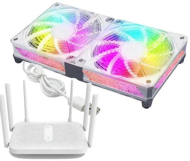 Main image of D  Laptop Cooling Pad Quiet Stable Operation Cooling Fan Reliable Computer Accessories With Multi-Color Light Durable Laptop