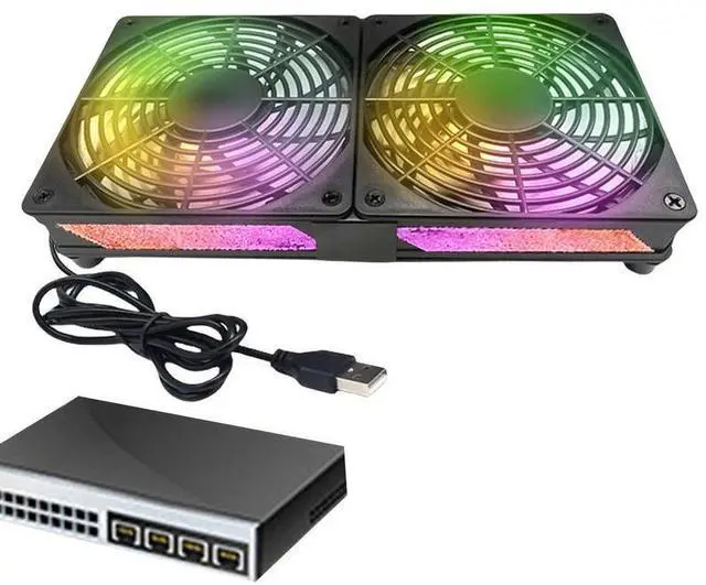 Main image of C  Laptop Cooling Pad Quiet Stable Operation Cooling Fan Reliable Computer Accessories With Multi-Color Light Durable Laptop