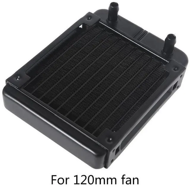 Main image of HXBE DIY Liquid Cooling System High-Density Fins 10-Row Tubes Aluminum Radiator for Computer Water Cooling System 120mm/4.72"