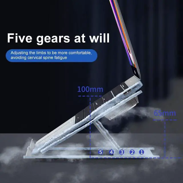 Alt view image 3 of 6 - Double refrigeration  Notebook Radiator SemiconductorBoard Base Bracket Computer Game Cooling Artifact Water Cooling Heat  Dissipation