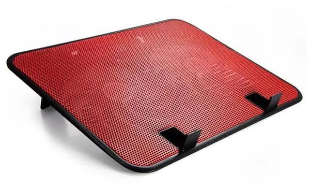 Alt view image 5 of 7 - black  14 inch Notebook Cooler 5v Dual Fan USB External Laptop Cooling Pad Slim Stand High Speed Silent Metal Panel Fan