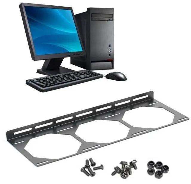 Alt view image 3 of 7 - B  Fan Bracket 120mm Radiator Fan Mounting Bracket Water Cooler Fan Holder