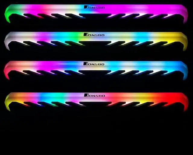 Alt view image 3 of 7 - White 2Pcs  Practical RGB RAM Heatsink Classic Durable Multi-functional DDR DDR3 DDR4 Memory Cooling Heat Spreader for Desktop Computer