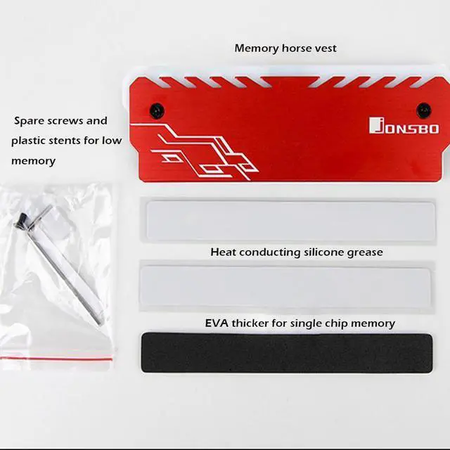 Alt view image 7 of 7 - White 2Pcs  Practical RGB RAM Heatsink Classic Durable Multi-functional DDR DDR3 DDR4 Memory Cooling Heat Spreader for Desktop Computer