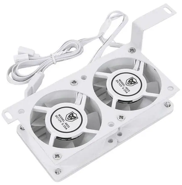 Alt view image 7 of 7 - WHITE  Memory Radiator ARGB Syn RAM Memory Cooling Fan with Dual 60mm Fan PWM 1000-3000RPM 5V for DDR/DDR2/DDR3/DDR4/DDR5