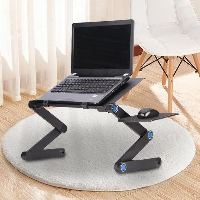 Alt view image 6 of 7 - With Mouse Pad  Laptop Stand For Bed Foldable Lap Tablet Table Laptop StandMouseAnd Anti-slip Clip For Drawing Bed Sofa Working Couch