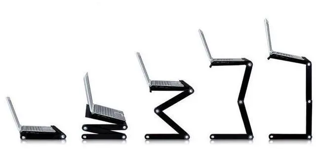 Alt view image 7 of 7 - With Mouse Pad  Laptop Stand For Bed Foldable Lap Tablet Table Laptop StandMouseAnd Anti-slip Clip For Drawing Bed Sofa Working Couch