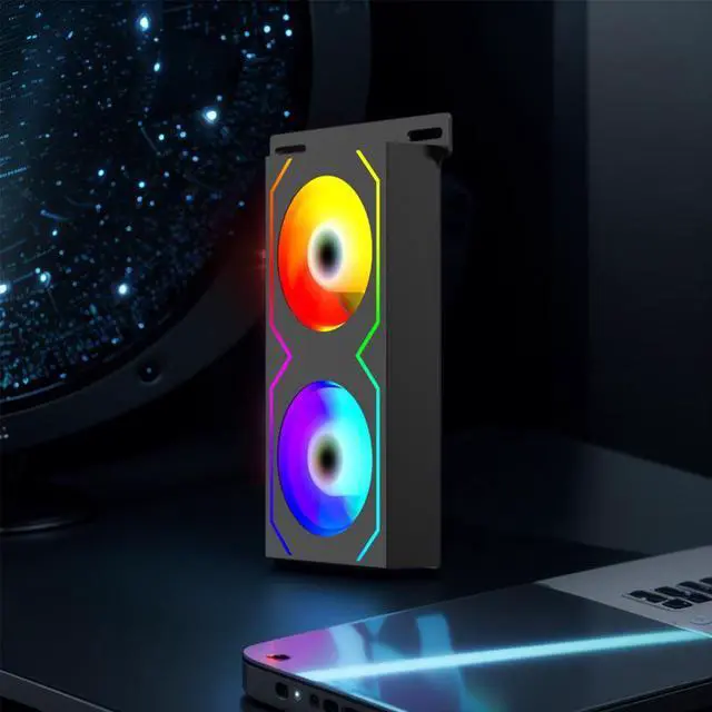 Alt view image 4 of 7 - White 1PCS  RAM Memory Module 4Pin PWM/5V 3Pin ARGB with Dual 5020 Cooling Fans RAM  Radiator Heatsink RAM Memory Cooling Fan for DDR4 DDR5