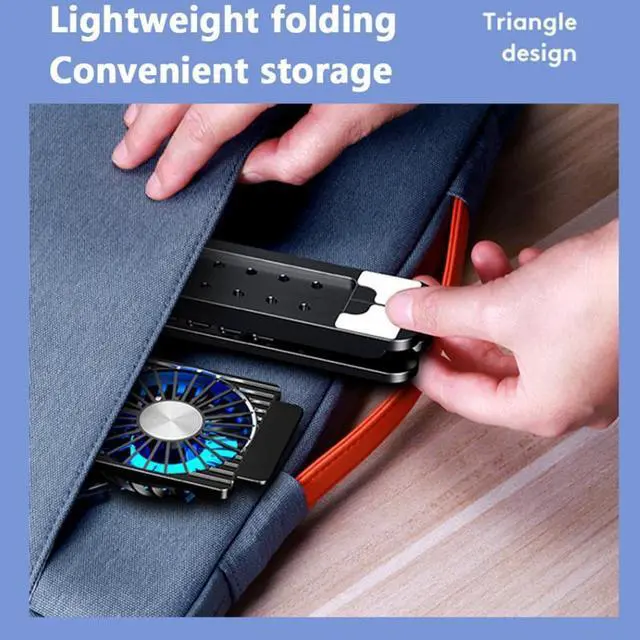 Alt view image 5 of 7 - black  New Laptop Cooler Base Stand Foldable Laptop Cooling Pad Portable Adjustable Notebook Stand for 11-17.3 Inch with 4 Fans