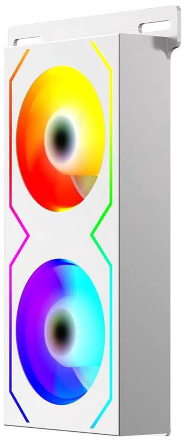 Alt view image 3 of 7 - Black 1PCS  RAM Memory Module 4Pin PWM/5V 3Pin ARGB 600 -3600RPM RAM Radiator Heatsink with Dual 5020  Cooling Fans for DDR4 DDR5 RAM Cooler