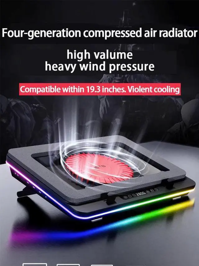 Alt view image 4 of 7 - black33 25 2 4cm  Laptop Cooling Pad Tool Professional Thin Cool Bottom Pads Adjustable Fan Cooler Stand Computer Accessory  blue