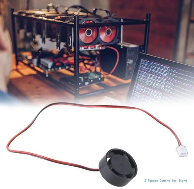 Alt view image 3 of 6 - 12V  Powerful Cooling Fan 2510 Fan 25mm 25x25x10mm for Car LED Hydraulic Bearings