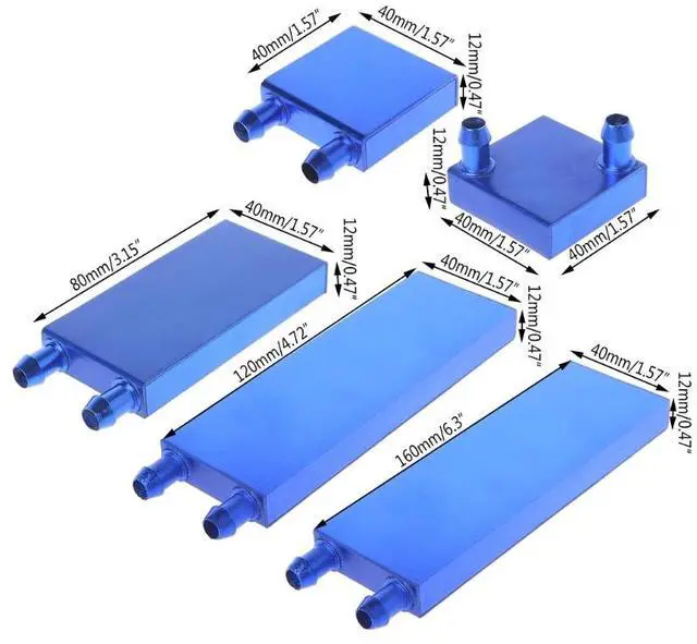 Alt view image 5 of 7 - 918C4NB600580-3  Water Block Liquid Cooler Heatsink Aluminum CPU Water Cooling Radiator System for PC Laptop Industrial 40 80 120 160mm