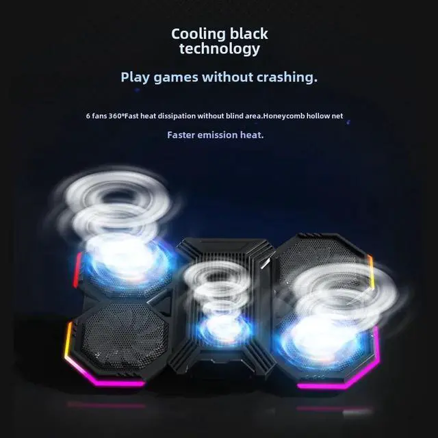 Alt view image 3 of 7 - 36 X 25.5 X 4  Two USB Laptop Cooling Pads Large Size For 12-16 Inch Notebook Silent Gaming Laptop Cooler Wind Speed Adjustable Laptop Stand