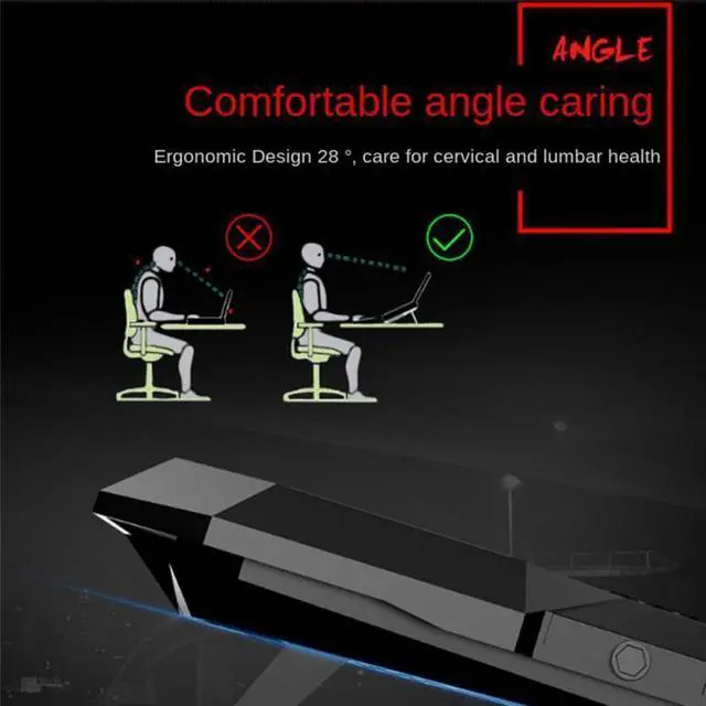 Alt view image 4 of 7 - 36 X 25.5 X 4  Two USB Laptop Cooling Pads Large Size For 12-16 Inch Notebook Silent Gaming Laptop Cooler Wind Speed Adjustable Laptop Stand