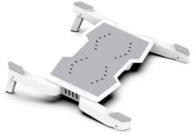 Main image of White  Notebook Stand Holder Mini Dual Cooling Fans Non-slip Portable Foldable New Support Rack 10-17 Inch Durable Laptop Stand Base