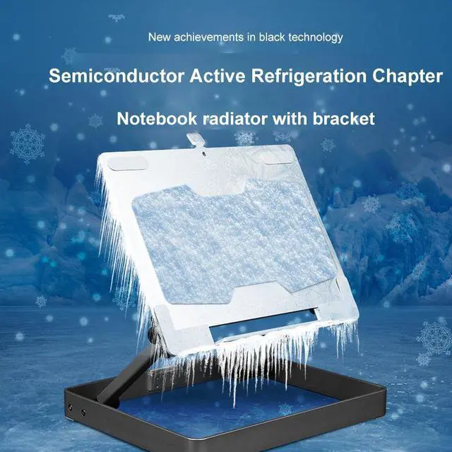 Alt view image 6 of 7 - Gold  Notebook Stand Holder Mini Dual Cooling Fans Non-slip Portable Foldable New Support Rack 10-17 Inch Durable Laptop Stand Base