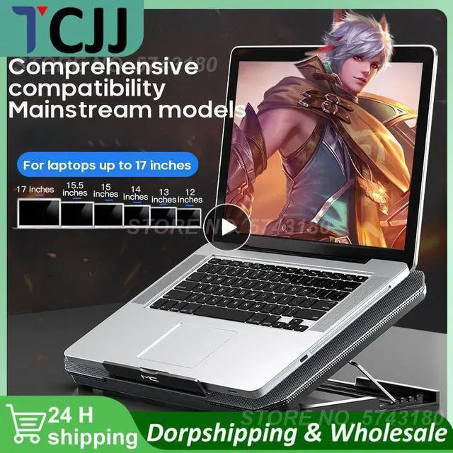 Alt view image 2 of 7 - 36 X 25.5 X 4  Q100 17inch Gaming Laptop Cooler Fan Led Screen Two USB Port 2600RPM Laptop Cooling Pad Notebook Stand For Laptop