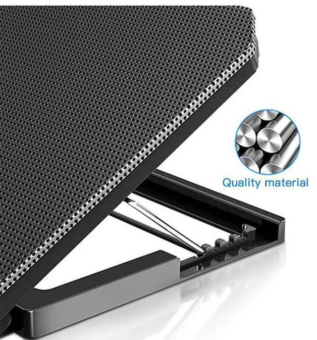 Alt view image 7 of 7 - 36 X 25.5 X 4  Q100 17inch Gaming Laptop Cooler Fan Led Screen Two USB Port 2600RPM Laptop Cooling Pad Notebook Stand For Laptop