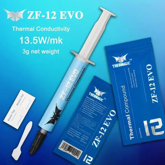 Main image of 3g  Thermal Grease ZF 12EVO14W Processor Thermal Compound Thermal Paste CPU Cooler Cooling Fan Fluid Conductive Heatsink Plaster