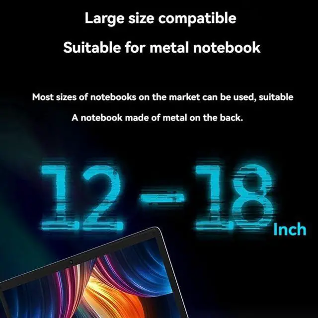 Alt view image 6 of 6 - Silver  Semiconductor Refrigeration Laptop Radiator Gaming Laptop Base Bracket 5-Speed Adjustment For 12-18 Inch Laptop