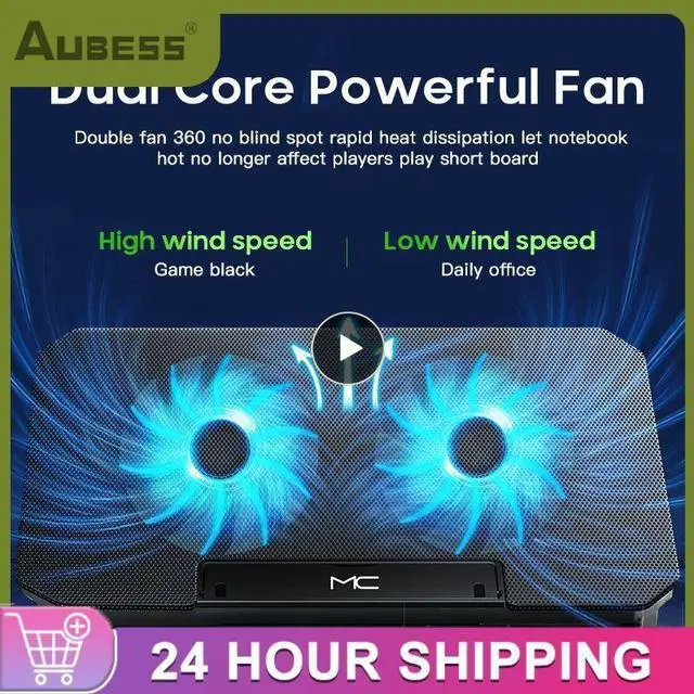 Alt view image 2 of 7 - 36 X 25.5 X 4  Two USB Laptop Cooling Pads Large Size For 12-16 Inch Notebook Silent Gaming Laptop Cooler Wind Speed Adjustable Laptop Stand