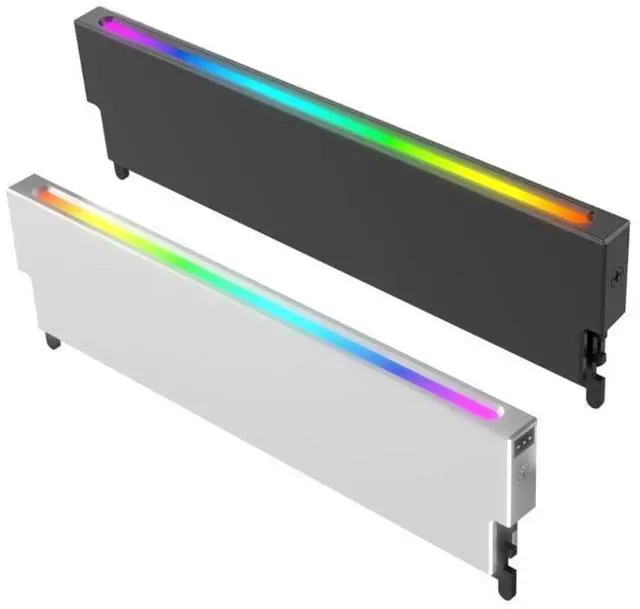 Alt view image 2 of 7 - silver  Easy Installation Memory Cooling Vest ARGB Memory Heatsink for Desktop Memory Enhancement for Desktop Gaming PC Setups