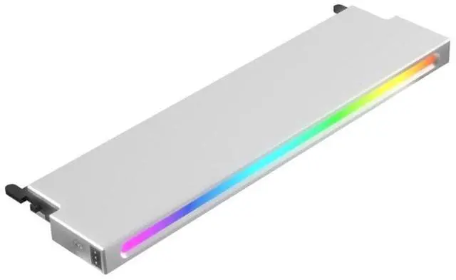 Alt view image 4 of 7 - silver  Easy Installation Memory Cooling Vest ARGB Memory Heatsink for Desktop Memory Enhancement for Desktop Gaming PC Setups