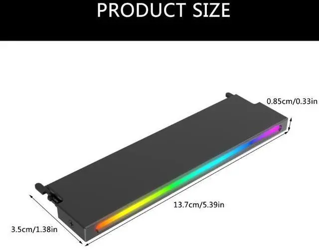 Alt view image 7 of 7 - silver  Easy Installation Memory Cooling Vest ARGB Memory Heatsink for Desktop Memory Enhancement for Desktop Gaming PC Setups