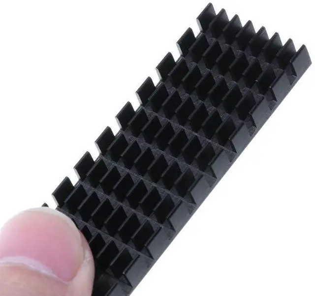 Alt view image 5 of 7 - Black  for .2 2280 SSD Heatsink Aluminum Alloy Hard Drive Disk Radiator for M2 NVME PC J60A