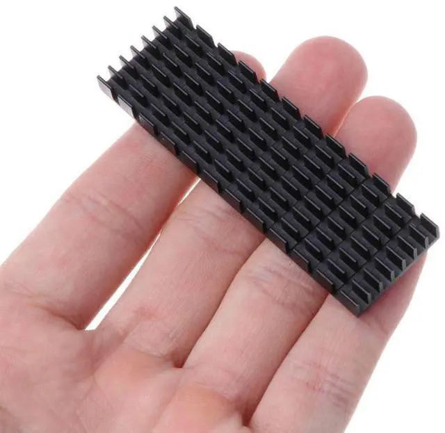 Alt view image 2 of 7 - Black  for .2 2280 SSD Heatsink Aluminum Alloy Hard Drive Disk Radiator for M2 NVME PC J60A