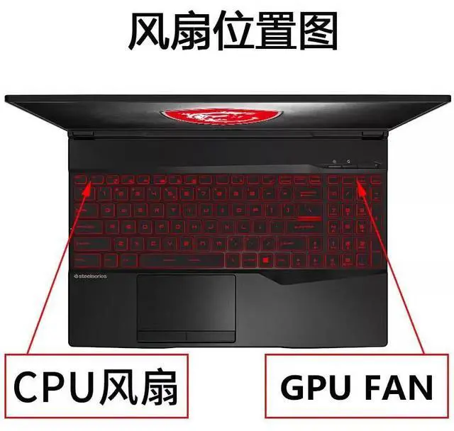 Alt view image 3 of 7 - black  Ajazz ANC160 Gaming Laptop Cooler 3 Fans 2USB Ports With RGB Light Laptop