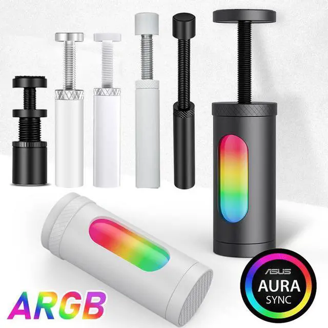 Alt view image 2 of 7 - White EX80  ARGB GPU Video Card Holder Aluminum Alloy Magnetic Video Card Sag Holder Graphics Card GPU Brace Support for Desktop PC Case