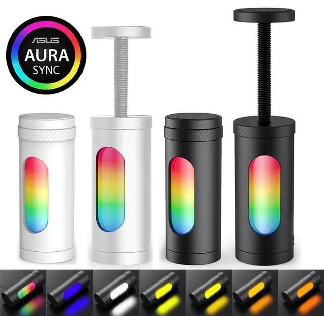 Alt view image 3 of 7 - White EX80  ARGB GPU Video Card Holder Aluminum Alloy Magnetic Video Card Sag Holder Graphics Card GPU Brace Support for Desktop PC Case