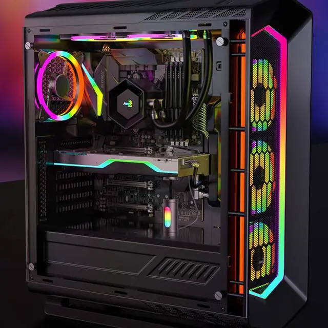 Alt view image 7 of 7 - White EX80  ARGB GPU Video Card Holder Aluminum Alloy Magnetic Video Card Sag Holder Graphics Card GPU Brace Support for Desktop PC Case