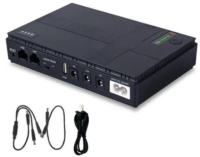 Main image of 39XC4NB105347-US-88  8800/10400mAh Uninterruptible Power Supply 5V 9V 12V Mini UPS Battery Backup