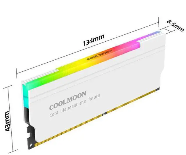 Alt view image 7 of 7 - 2pcs grey  5V-3PIN ARGB RAM Heatsink Portable High Quality Memory Heat Sink Efficient Durable Radiator For Desktop Computer PC Memory