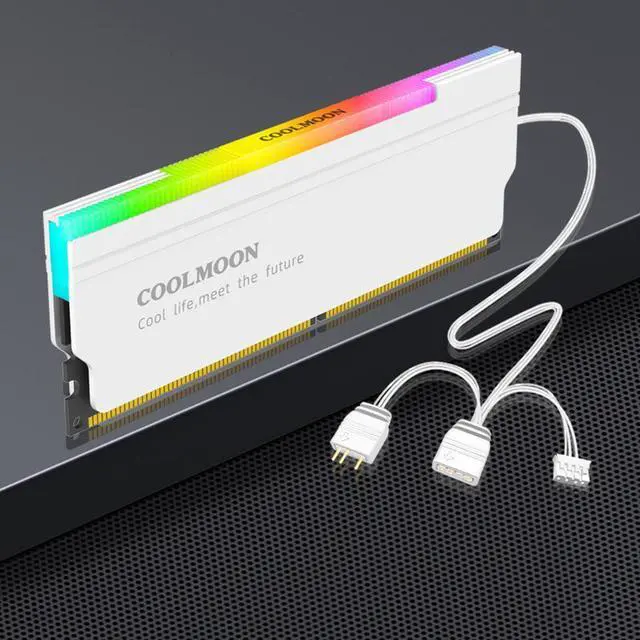 Alt view image 5 of 7 - 2pcs grey  5V-3PIN ARGB RAM Heatsink Portable High Quality Memory Heat Sink Efficient Durable Radiator For Desktop Computer PC Memory