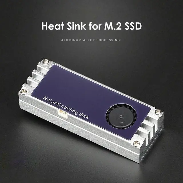 Alt view image 5 of 7 - black  Heatsink Cooler Solid State Drive Digital Real-Time Temperature Display Auxiliary Heat Dissipation for 2280 M.2 SSD NVMe NGFF