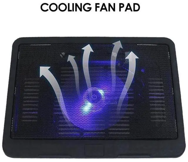 Main image of black  N19 Laptop Cooling Base 10/12/14 inch Universal Large Fan Radiator Luminous Cooling Base Pad