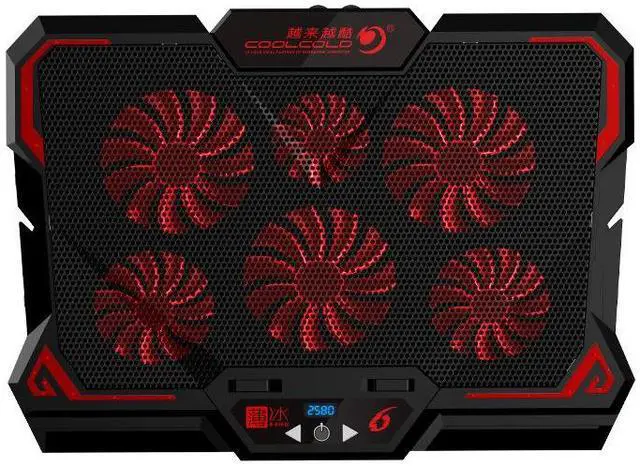 Main image of With Screen  Laptop Cooler Pads 17 inch Six Fan Led2600RPM Portable Mute Laptop Cooling Base Radiator Notebook Accessory Laptop Stand